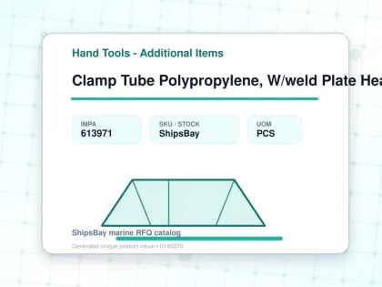 Clamp Tube Polypropylene, W/weld Plate Heavy 80mm - Hand Tools - Additional Items - IMPA 613971 - UOM PCS