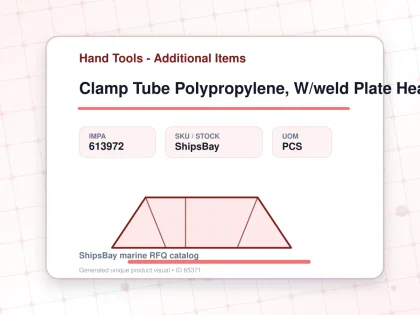 Clamp Tube Polypropylene, W/weld Plate Heavy 82.5mm - Hand Tools - Additional Items - IMPA 613972 - UOM PCS