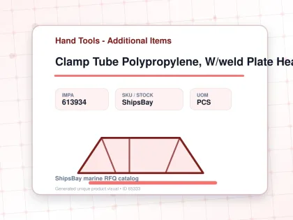 Clamp Tube Polypropylene, W/weld Plate Heavy 8mm - Hand Tools - Additional Items - IMPA 613934 - UOM PCS