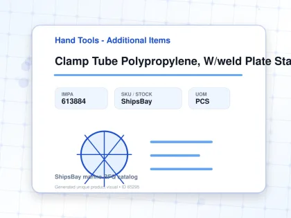 Clamp Tube Polypropylene, W/weld Plate Standard 10mm - Hand Tools - Additional Items - IMPA 613884 - UOM PCS
