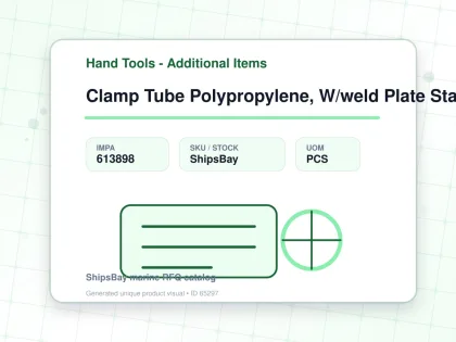 Clamp Tube Polypropylene, W/weld Plate Standard 12.7mm - Hand Tools - Additional Items - IMPA 613898 - UOM PCS
