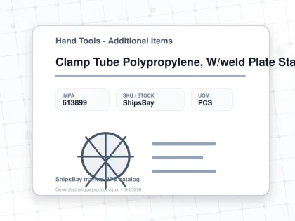 Clamp Tube Polypropylene, W/weld Plate Standard 13.5mm - Hand Tools - Additional Items - IMPA 613899 - UOM PCS