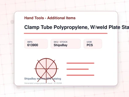 Clamp Tube Polypropylene, W/weld Plate Standard 14mm - Hand Tools - Additional Items - IMPA 613900 - UOM PCS