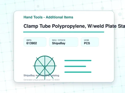 Clamp Tube Polypropylene, W/weld Plate Standard 16mm - Hand Tools - Additional Items - IMPA 613902 - UOM PCS
