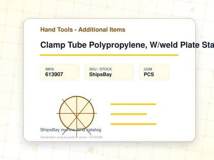 Clamp Tube Polypropylene, W/weld Plate Standard 21.3mm - Hand Tools - Additional Items - IMPA 613907 - UOM PCS