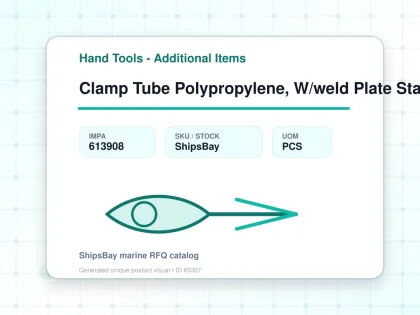 Clamp Tube Polypropylene, W/weld Plate Standard 22mm - Hand Tools - Additional Items - IMPA 613908 - UOM PCS