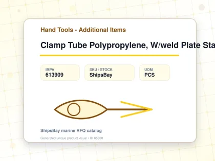 Clamp Tube Polypropylene, W/weld Plate Standard 23mm - Hand Tools - Additional Items - IMPA 613909 - UOM PCS
