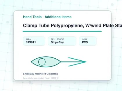 Clamp Tube Polypropylene, W/weld Plate Standard 25.4mm - Hand Tools - Additional Items - IMPA 613911 - UOM PCS