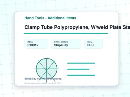 Clamp Tube Polypropylene, W/weld Plate Standard 26.9mm - Hand Tools - Additional Items - IMPA 613912 - UOM PCS
