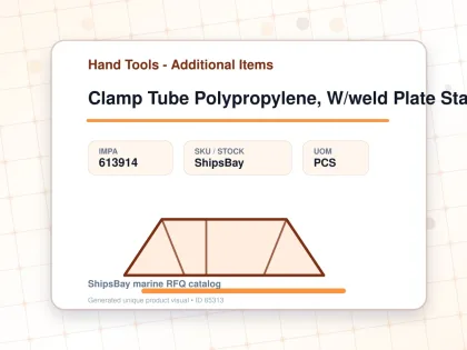 Clamp Tube Polypropylene, W/weld Plate Standard 30mm - Hand Tools - Additional Items - IMPA 613914 - UOM PCS