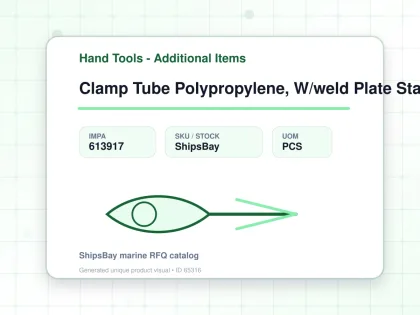 Clamp Tube Polypropylene, W/weld Plate Standard 35mm - Hand Tools - Additional Items - IMPA 613917 - UOM PCS