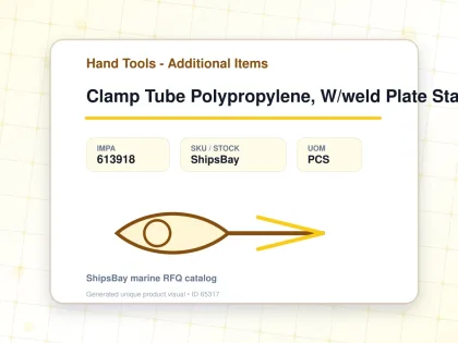 Clamp Tube Polypropylene, W/weld Plate Standard 38mm - Hand Tools - Additional Items - IMPA 613918 - UOM PCS