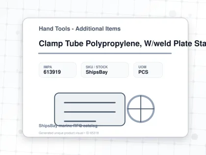 Clamp Tube Polypropylene, W/weld Plate Standard 40mm - Hand Tools - Additional Items - IMPA 613919 - UOM PCS