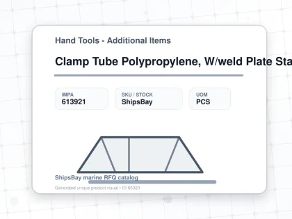 Clamp Tube Polypropylene, W/weld Plate Standard 44.5mm - Hand Tools - Additional Items - IMPA 613921 - UOM PCS