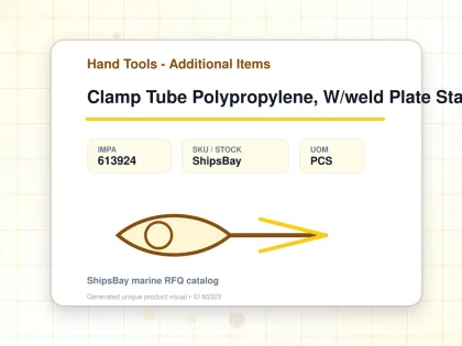 Clamp Tube Polypropylene, W/weld Plate Standard 57.2mm - Hand Tools - Additional Items - IMPA 613924 - UOM PCS