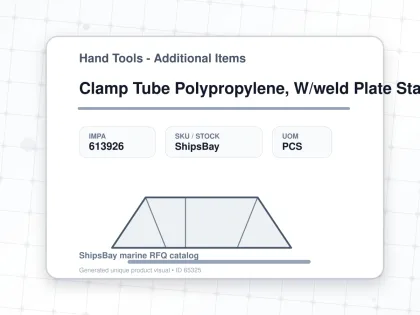 Clamp Tube Polypropylene, W/weld Plate Standard 63.5mm - Hand Tools - Additional Items - IMPA 613926 - UOM PCS