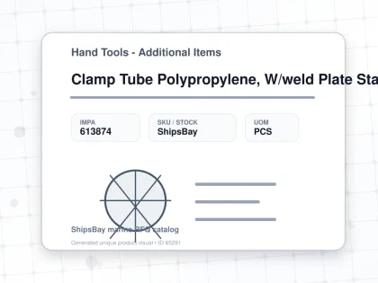 Clamp Tube Polypropylene, W/weld Plate Standard 6mm - Hand Tools - Additional Items - IMPA 613874 - UOM PCS