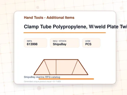 Clamp Tube Polypropylene, W/weld Plate Twin 10mm - Hand Tools - Additional Items - IMPA 613998 - UOM PCS