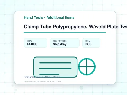 Clamp Tube Polypropylene, W/weld Plate Twin 12.7mm - Hand Tools - Additional Items - IMPA 614000 - UOM PCS