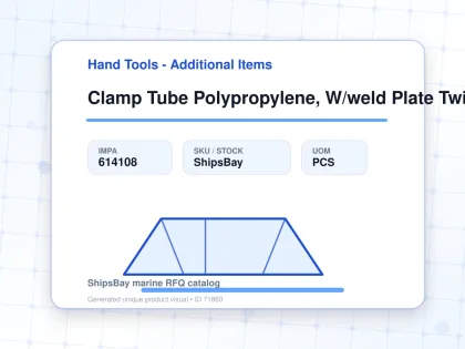 Clamp Tube Polypropylene, W/weld Plate Twin 14mm - Hand Tools - Additional Items - IMPA 614108 - UOM PCS