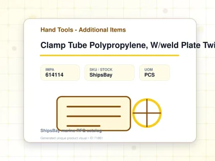 Clamp Tube Polypropylene, W/weld Plate Twin 15mm - Hand Tools - Additional Items - IMPA 614114 - UOM PCS