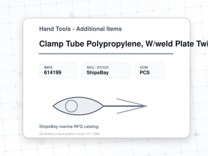 Clamp Tube Polypropylene, W/weld Plate Twin 18mm - Hand Tools - Additional Items - IMPA 614199 - UOM PCS