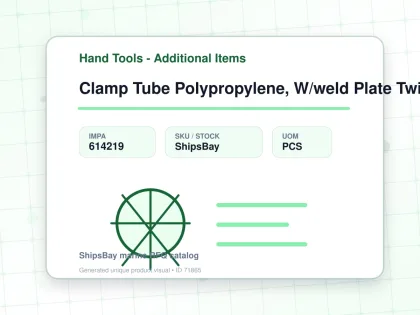 Clamp Tube Polypropylene, W/weld Plate Twin 21.3mm - Hand Tools - Additional Items - IMPA 614219 - UOM PCS