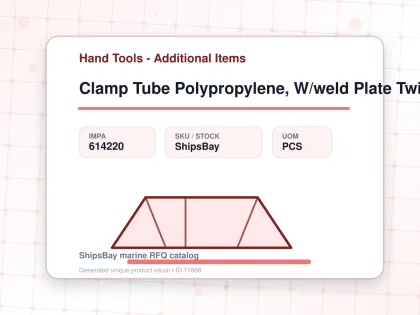 Clamp Tube Polypropylene, W/weld Plate Twin 22mm - Hand Tools - Additional Items - IMPA 614220 - UOM PCS