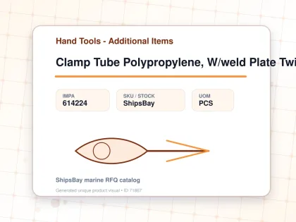 Clamp Tube Polypropylene, W/weld Plate Twin 23mm - Hand Tools - Additional Items - IMPA 614224 - UOM PCS