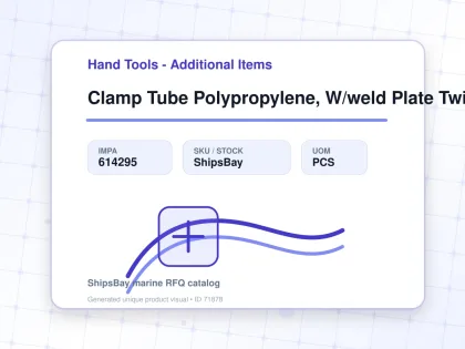 Clamp Tube Polypropylene, W/weld Plate Twin 32mm - Hand Tools - Additional Items - IMPA 614295 - UOM PCS