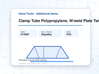 Clamp Tube Polypropylene, W/weld Plate Twin 35mm - Hand Tools - Additional Items - IMPA 614297 - UOM PCS