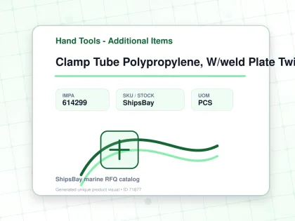 Clamp Tube Polypropylene, W/weld Plate Twin 40mm - Hand Tools - Additional Items - IMPA 614299 - UOM PCS
