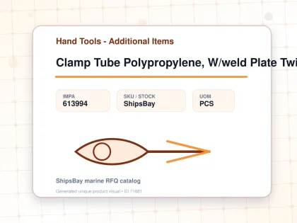 Clamp Tube Polypropylene, W/weld Plate Twin 6mm - Hand Tools - Additional Items - IMPA 613994 - UOM PCS