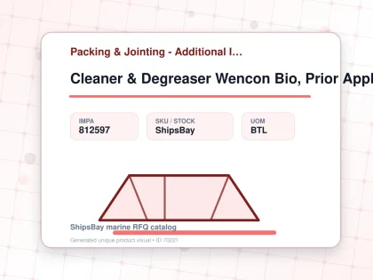 Cleaner & Degreaser Wencon Bio, Prior Application 1104 0.75ltr - Packing & Jointing - Additional Items - IMPA 812597 - UOM BTL