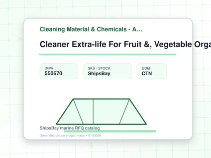 Cleaner Extra-life For Fruit &, Vegetable Orgacure 1kgx5 - Cleaning Material & Chemicals - Additional Items - IMPA 550670 - UOM CTN