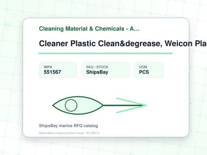 Cleaner Plastic Clean&degrease, Weicon Plastic Cleaner 5l - Cleaning Material & Chemicals - Additional Items - IMPA 551567 - UOM PCS