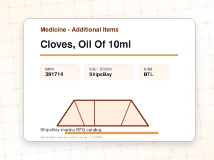 Cloves, Oil Of 10ml - Medicine - Additional Items - IMPA 391714 - UOM BTL