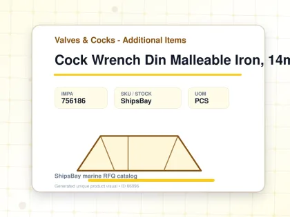 Cock Wrench Din Malleable Iron, 14mm - Valves & Cocks - Additional Items - IMPA 756186 - UOM PCS
