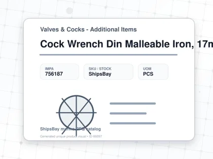 Cock Wrench Din Malleable Iron, 17mm - Valves & Cocks - Additional Items - IMPA 756187 - UOM PCS
