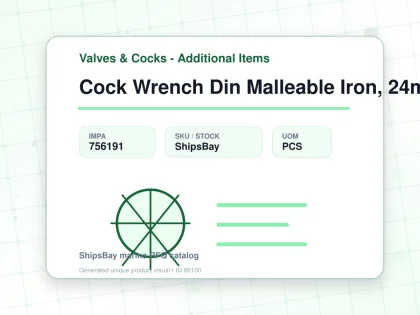 Cock Wrench Din Malleable Iron, 24mm - Valves & Cocks - Additional Items - IMPA 756191 - UOM PCS