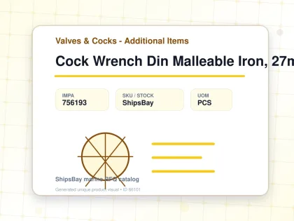 Cock Wrench Din Malleable Iron, 27mm - Valves & Cocks - Additional Items - IMPA 756193 - UOM PCS