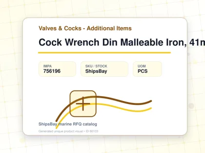 Cock Wrench Din Malleable Iron, 41mm - Valves & Cocks - Additional Items - IMPA 756196 - UOM PCS
