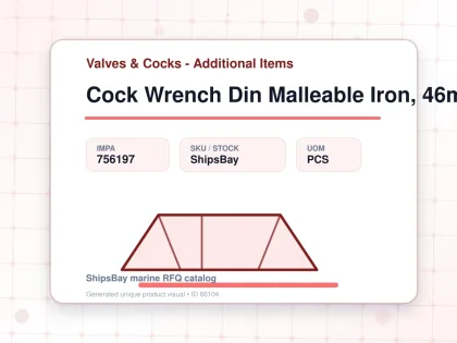 Cock Wrench Din Malleable Iron, 46mm - Valves & Cocks - Additional Items - IMPA 756197 - UOM PCS