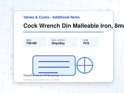 Cock Wrench Din Malleable Iron, 8mm - Valves & Cocks - Additional Items - IMPA 756180 - UOM PCS