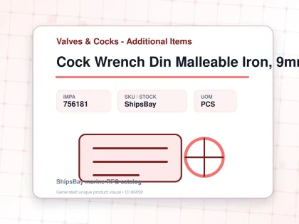 Cock Wrench Din Malleable Iron, 9mm - Valves & Cocks - Additional Items - IMPA 756181 - UOM PCS
