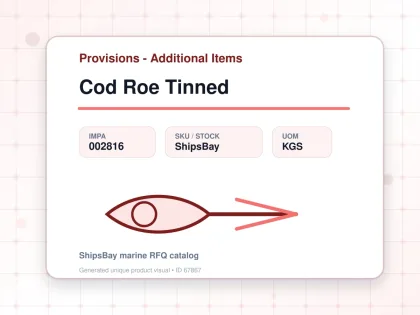 Cod Roe Tinned - Provisions - Additional Items - IMPA 002816 - UOM KGS