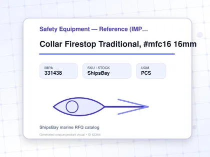 Collar Firestop Traditional, #mfc16 16mm - Safety Equipment — Reference (IMPA) - IMPA 331438 - UOM PCS