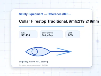Collar Firestop Traditional, #mfc219 219mm - Safety Equipment — Reference (IMPA) - IMPA 331455 - UOM PCS