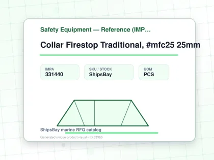 Collar Firestop Traditional, #mfc25 25mm - Safety Equipment — Reference (IMPA) - IMPA 331440 - UOM PCS