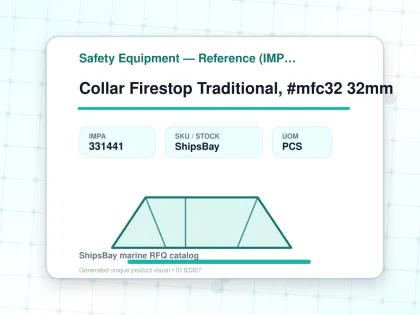 Collar Firestop Traditional, #mfc32 32mm - Safety Equipment — Reference (IMPA) - IMPA 331441 - UOM PCS